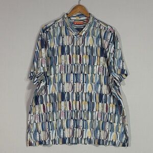 Tori Richard Men’s Surfboard Print Button-Up Shirt 3XL | Resort Wear Hawaii